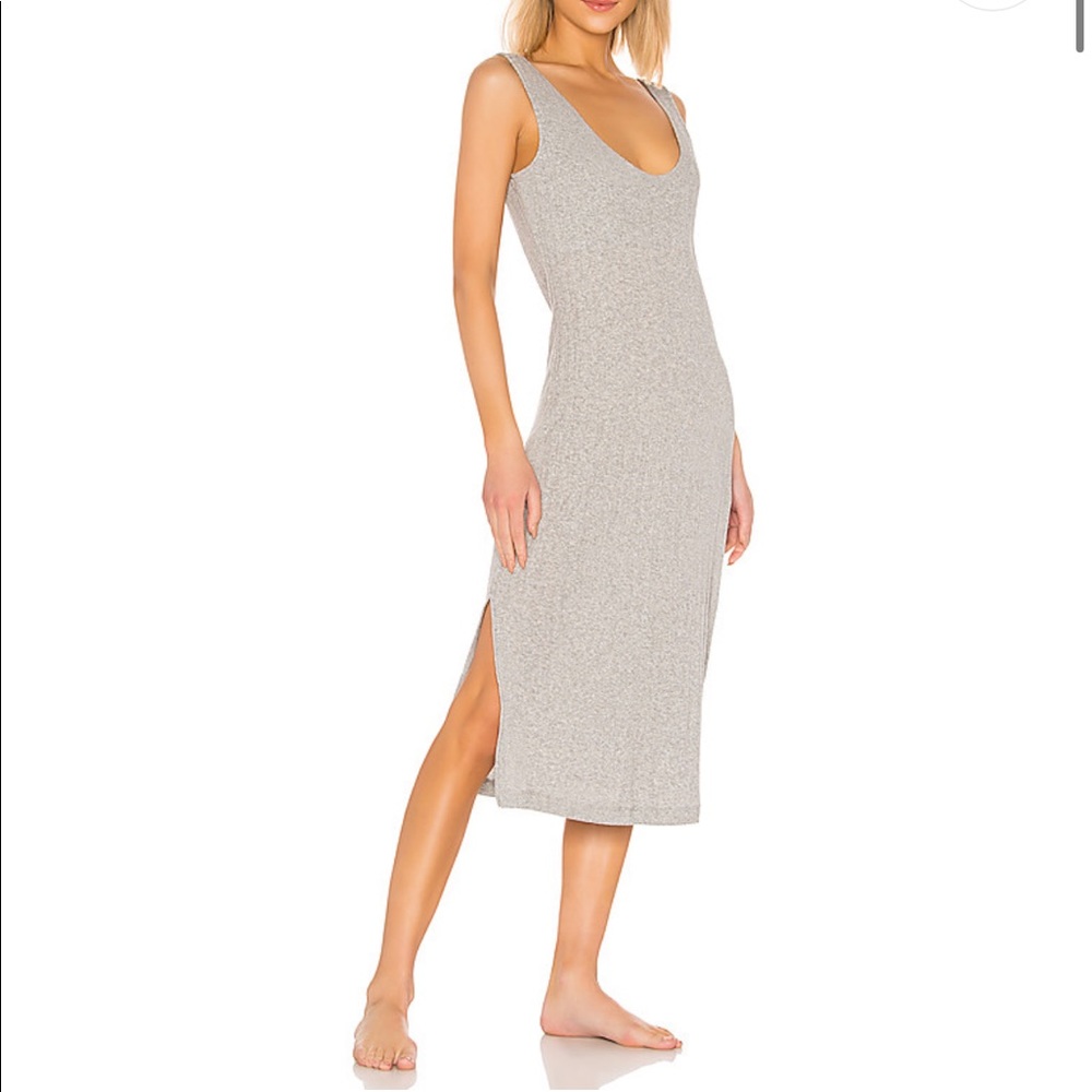 Skin Midi Maxi Dress- Ruby Chemise in Heather Grey